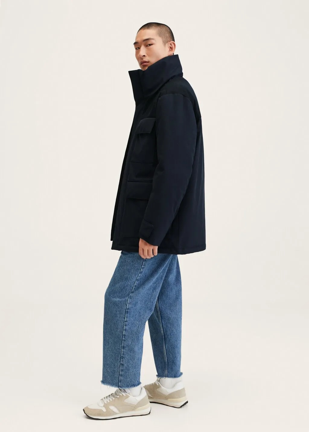Parka inserti contrasto