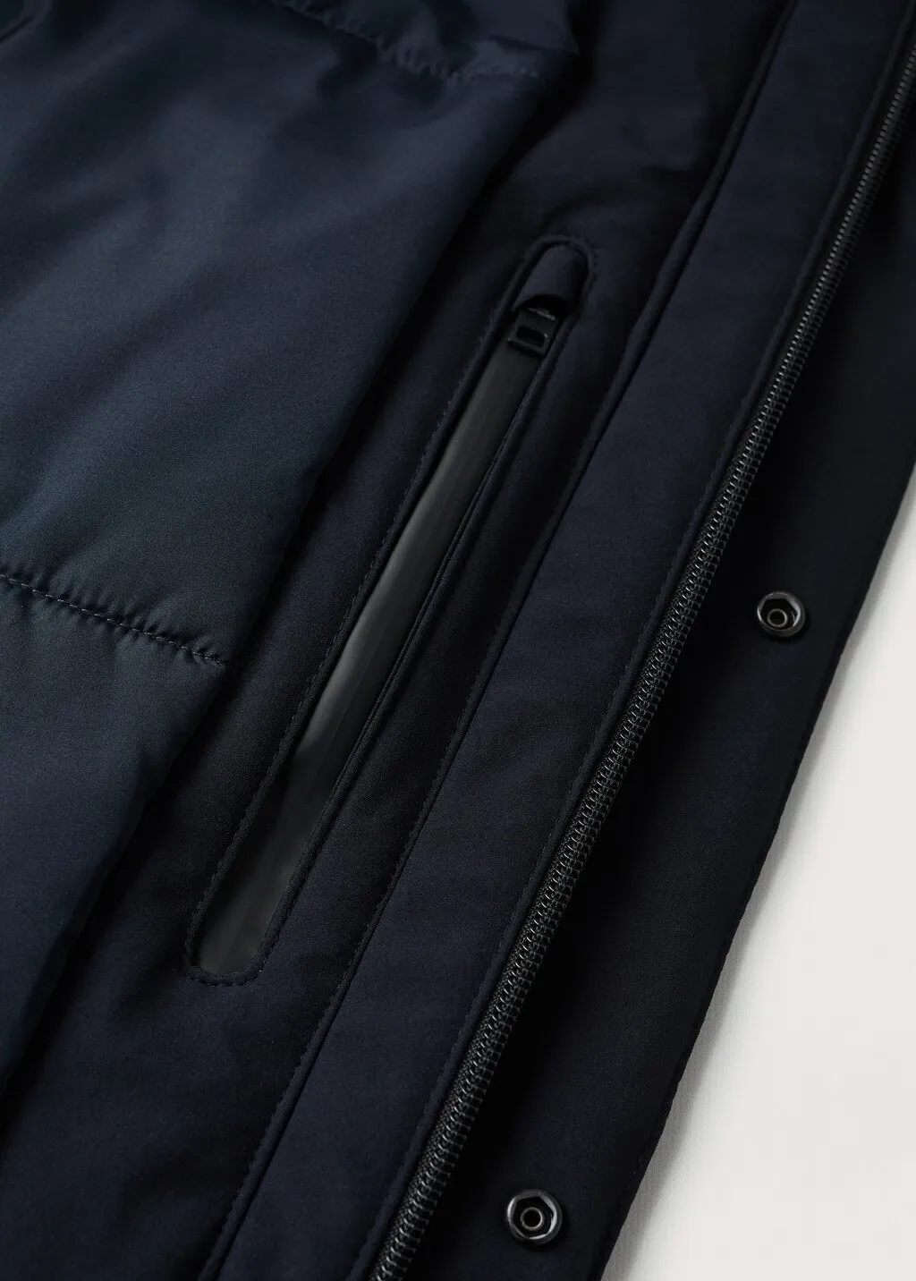 Parka inserti contrasto
