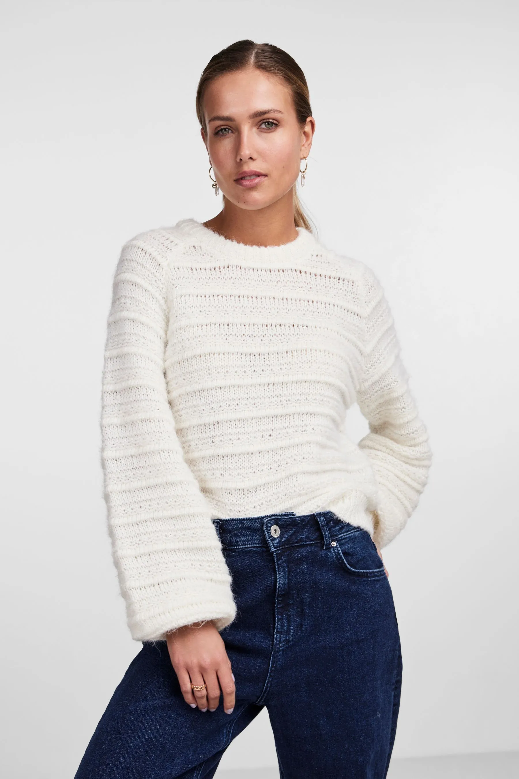 PIECES - Maglia comoda con Manica lunga    