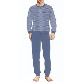 pigiama da uomo serafino bordato 2180 puro cotone bip bip 