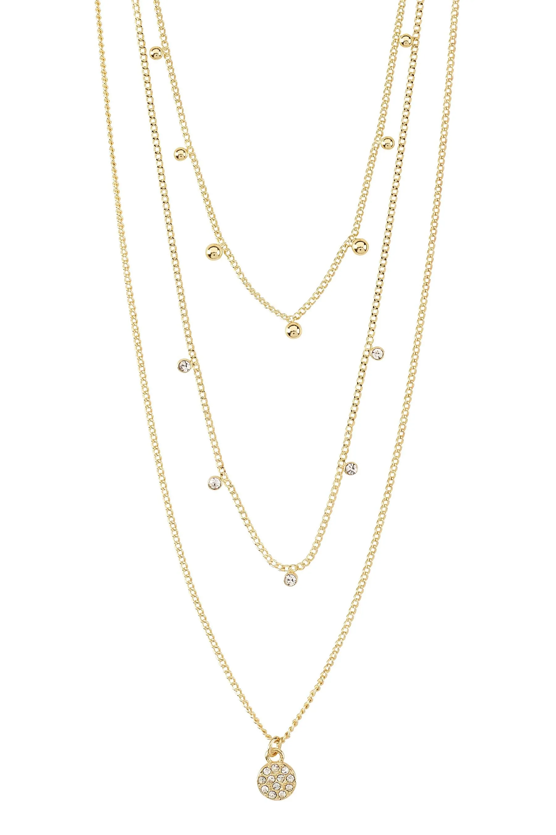PILGRIM - Chayenne - Collana a strati con cristalli