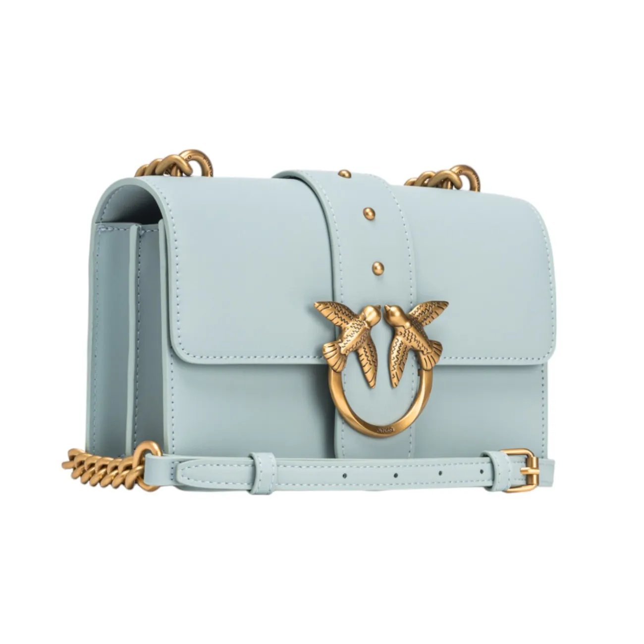 Pinko borsa tracolla mini azzurra