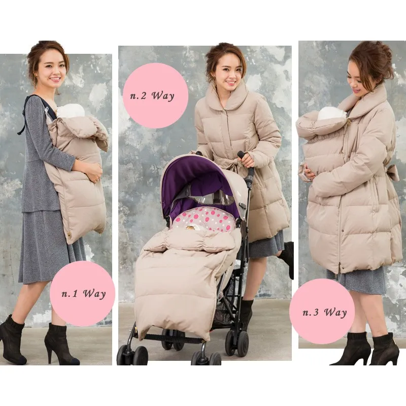 Piumino Mamma-Bambino con sacco passeggino trasformabile multifunzione