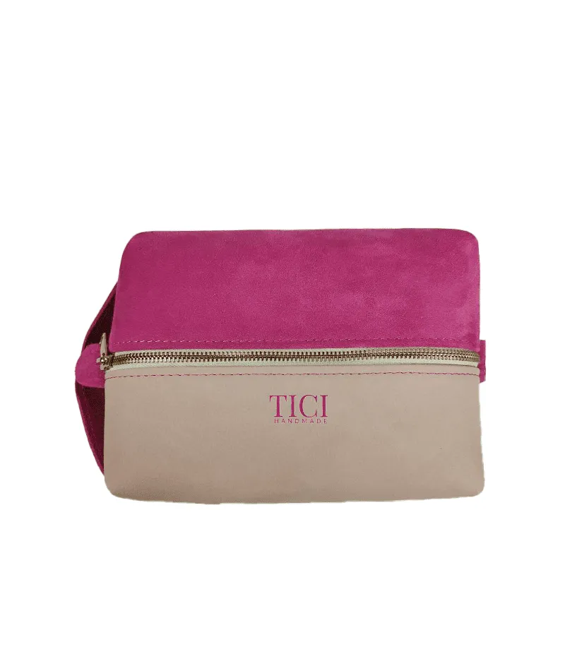 Pochette beauty - Rosa e Panna