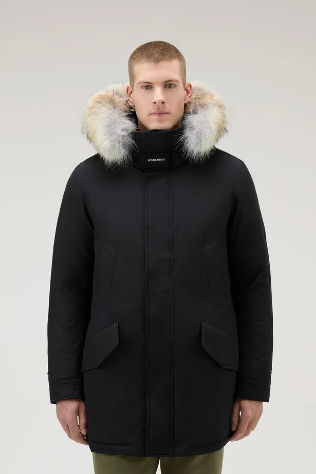 Polar Parka in Ramar Cloth con collo alto e bordo in pelliccia                                                                  
