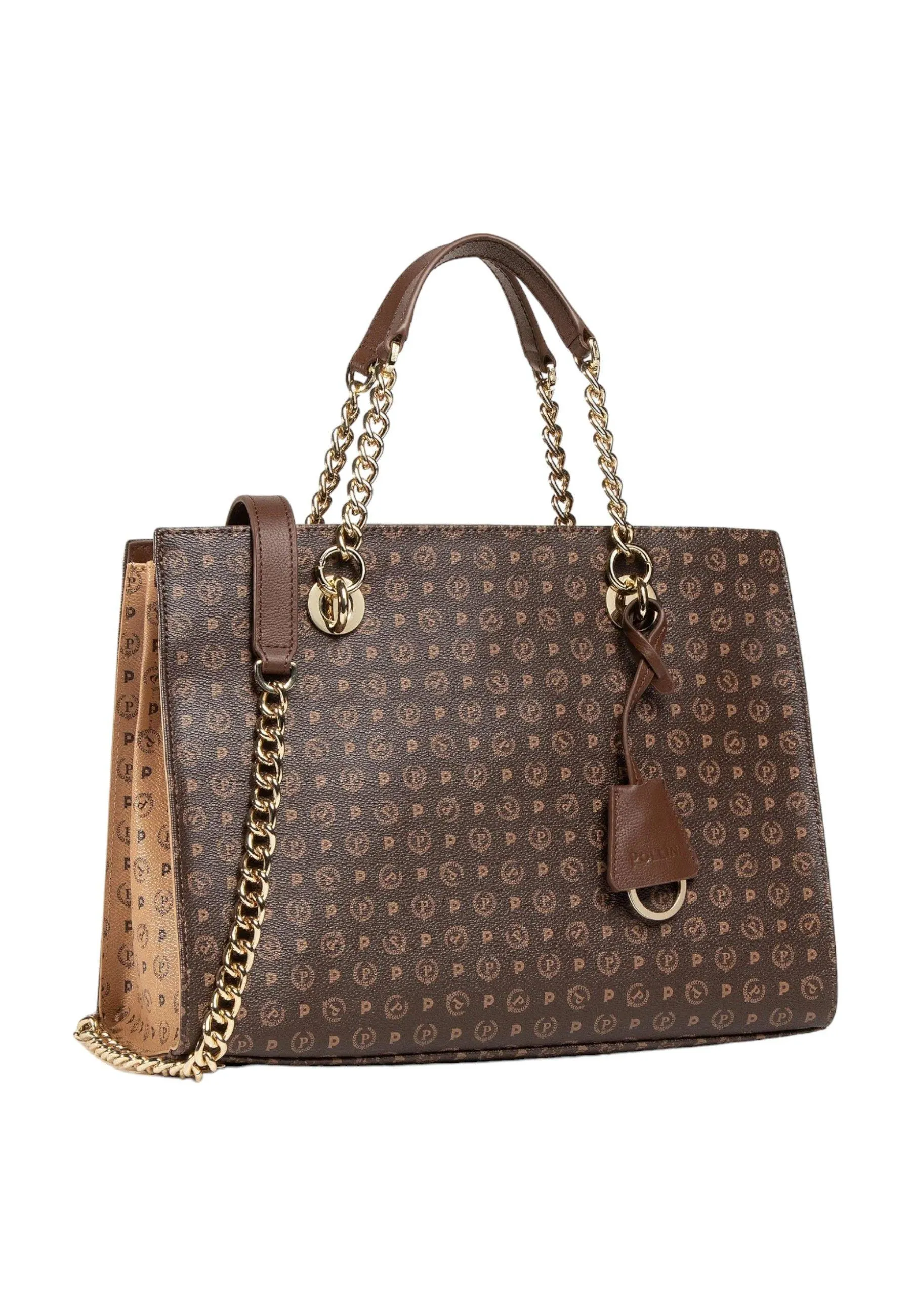 POLLINI Borsa Tote Donna Marrone Crema TE8406PP02Q5330A