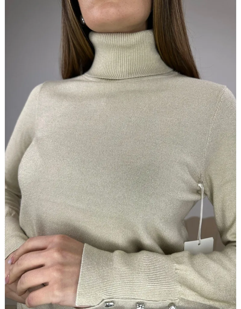 PULL DOLCEVITA LAMINATO BEIGE