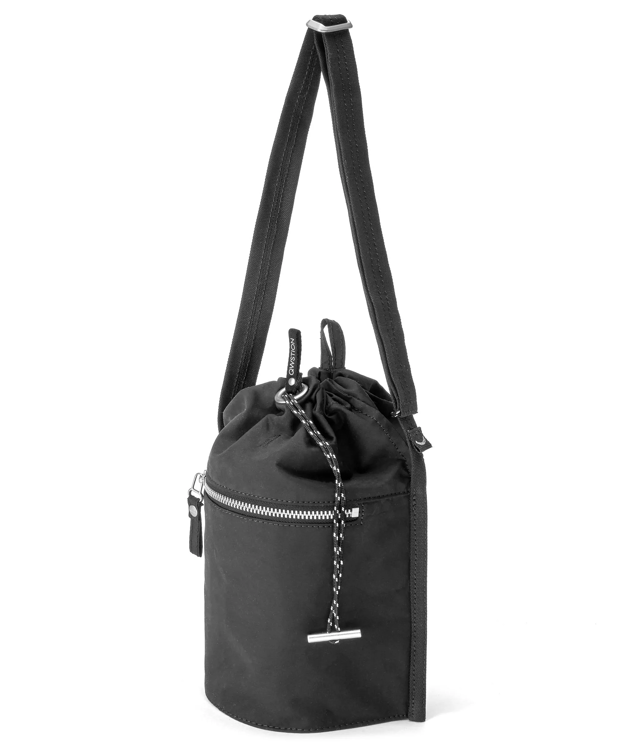  Qwstion Bananatex Mini Bucket Borsa a secchiello cotone biologico nero  
