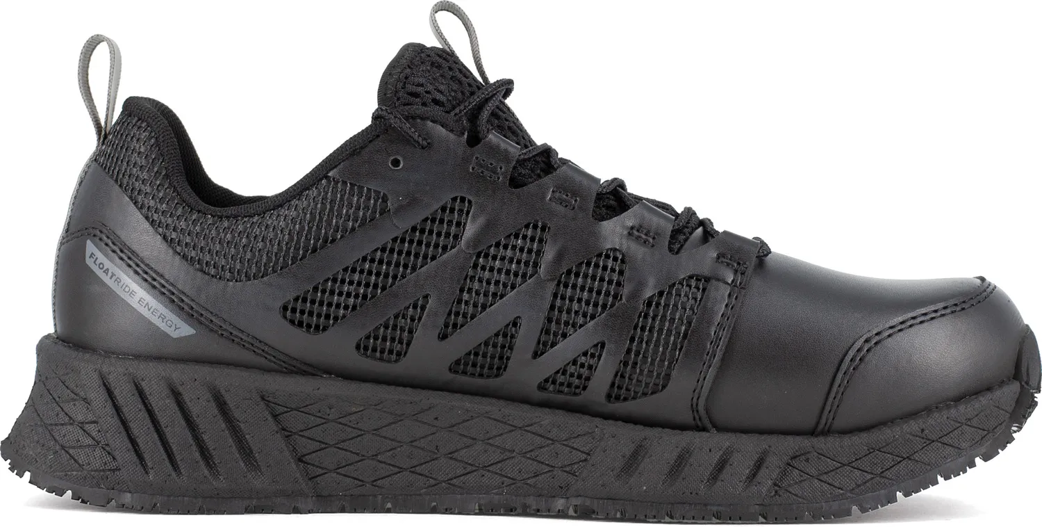 REEBOK  Floatride Energy Tactical, Men's, Black, Athletic Style, EH, MaxTRAX Slip Resistant, Soft Toe Work Shoe