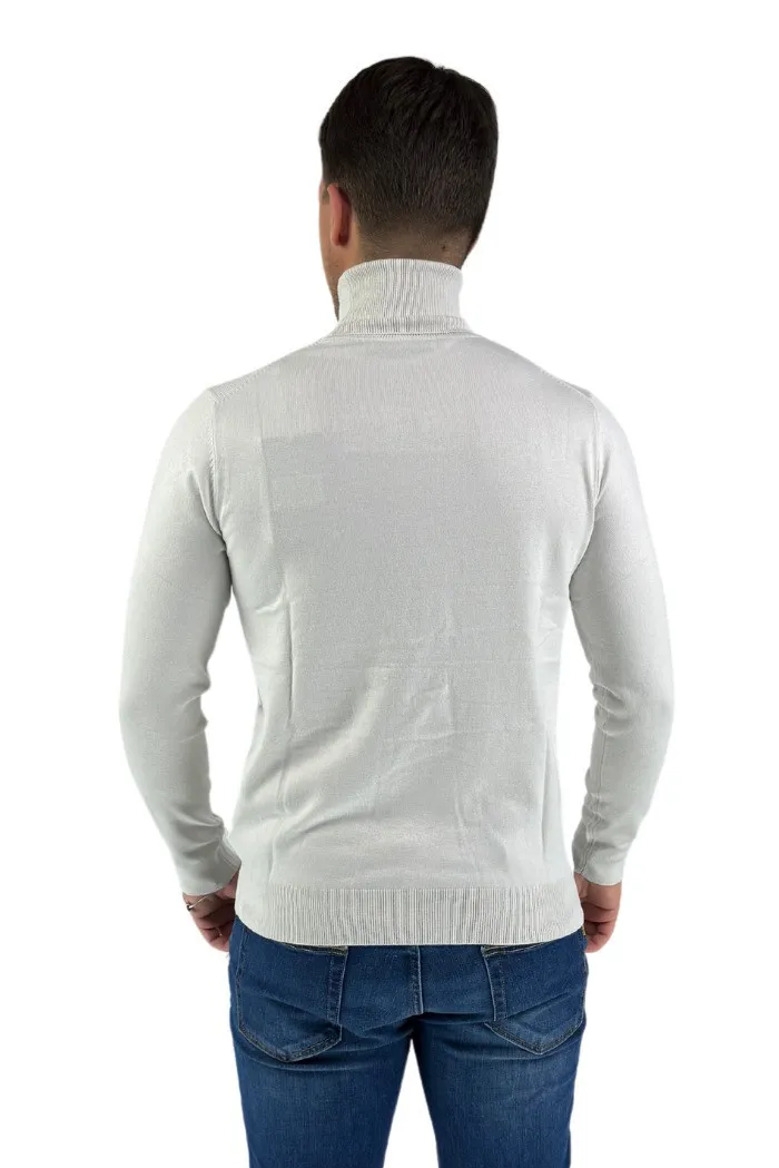 Refrigue dolcevita in misto viscosa con logo patch Mock 2811w0129
