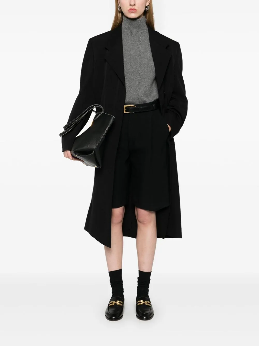 S' MAX MARA-Maglia dolcevita Quercia in cashmere grigio