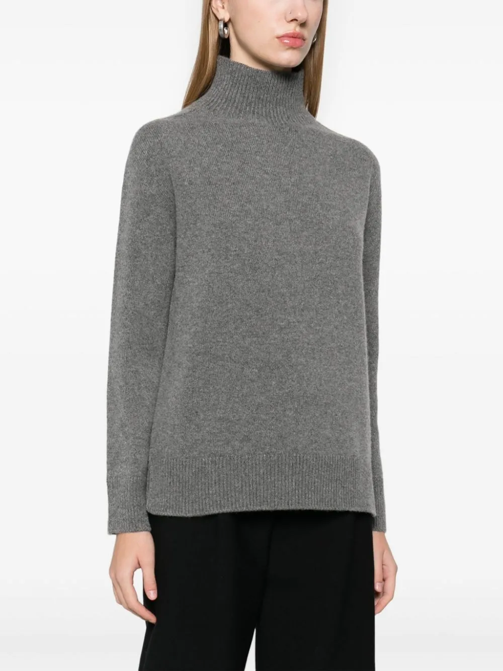 S' MAX MARA-Maglia dolcevita Quercia in cashmere grigio