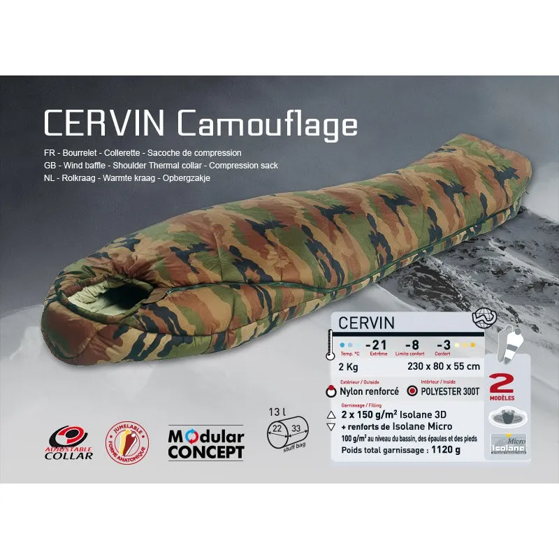 Sac de couchage Cervin camo