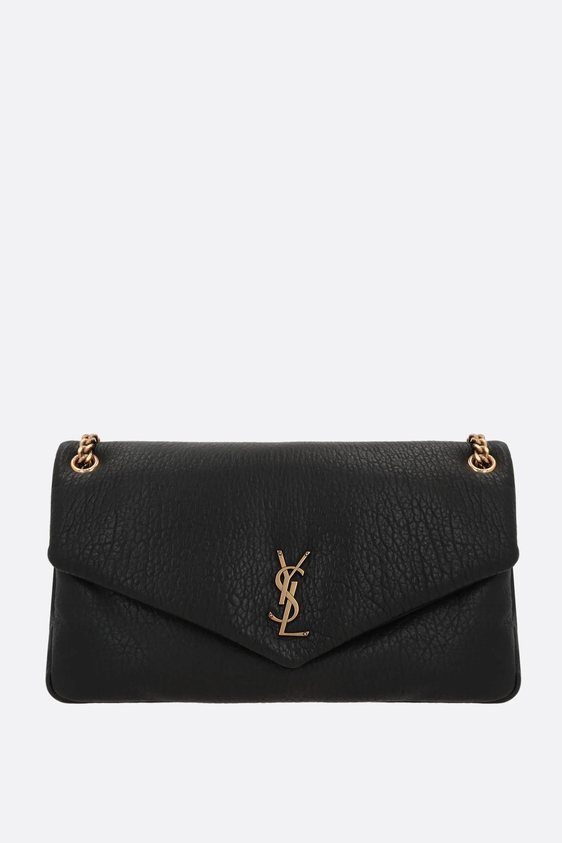  SAINT LAURENT borsa a spalla Calypso large in pelle martellata 