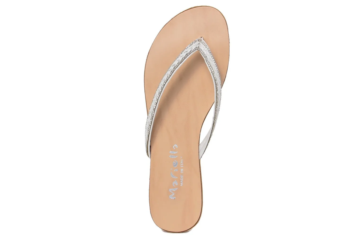 Sandali flat Donna in Sintetico Bianco