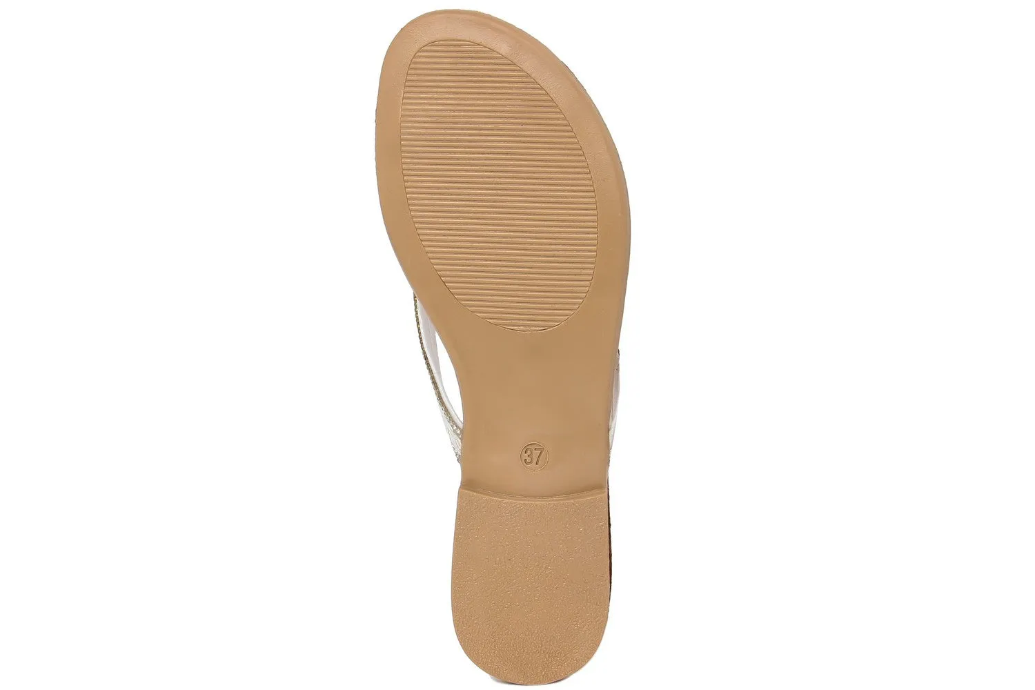 Sandali flat Donna in Sintetico Bianco
