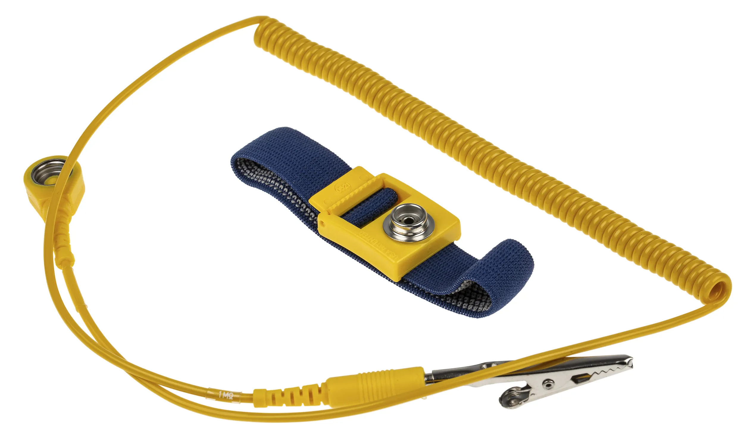 Set di cavi e cinghietta da polso messa a terra ESD RS PRO, Presa 10mm, Bottone 10mm