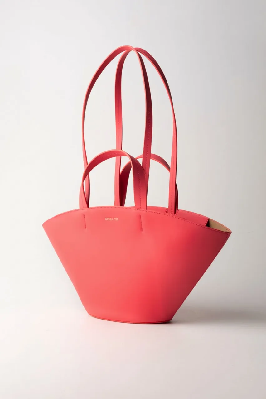 Shopping bag in pelle HyBrid Rose
