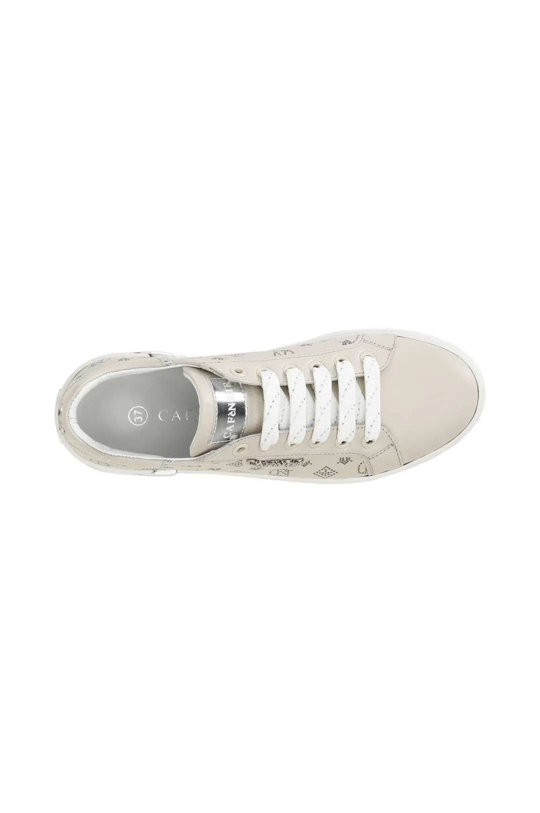 sneakers basse in pelle con microborchie
