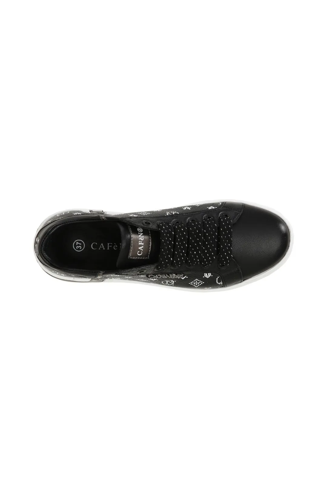 sneakers basse in pelle con microborchie