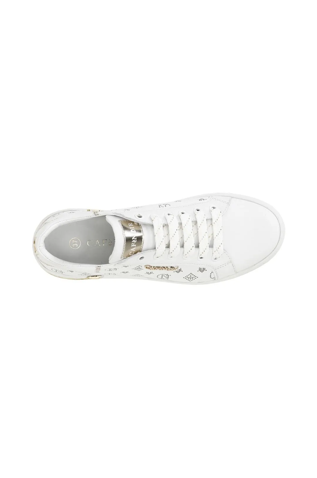sneakers basse in pelle con microborchie