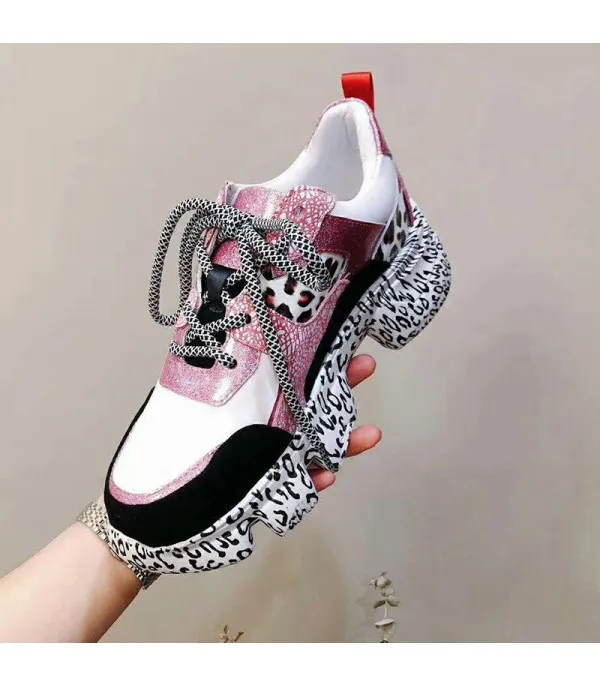 Sneakers platform leopard