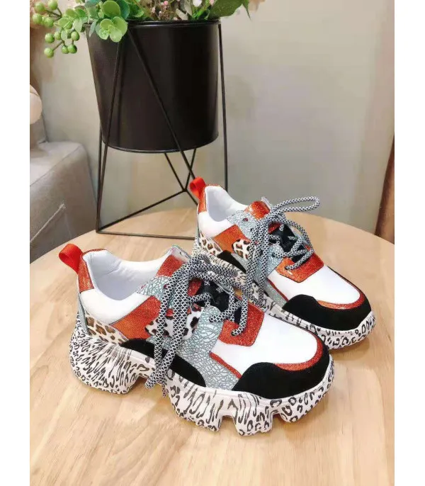 Sneakers platform leopard