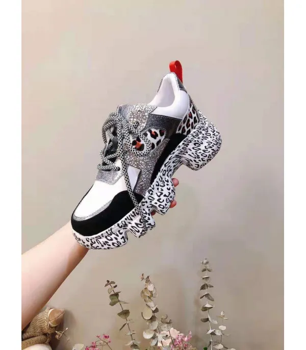 Sneakers platform leopard
