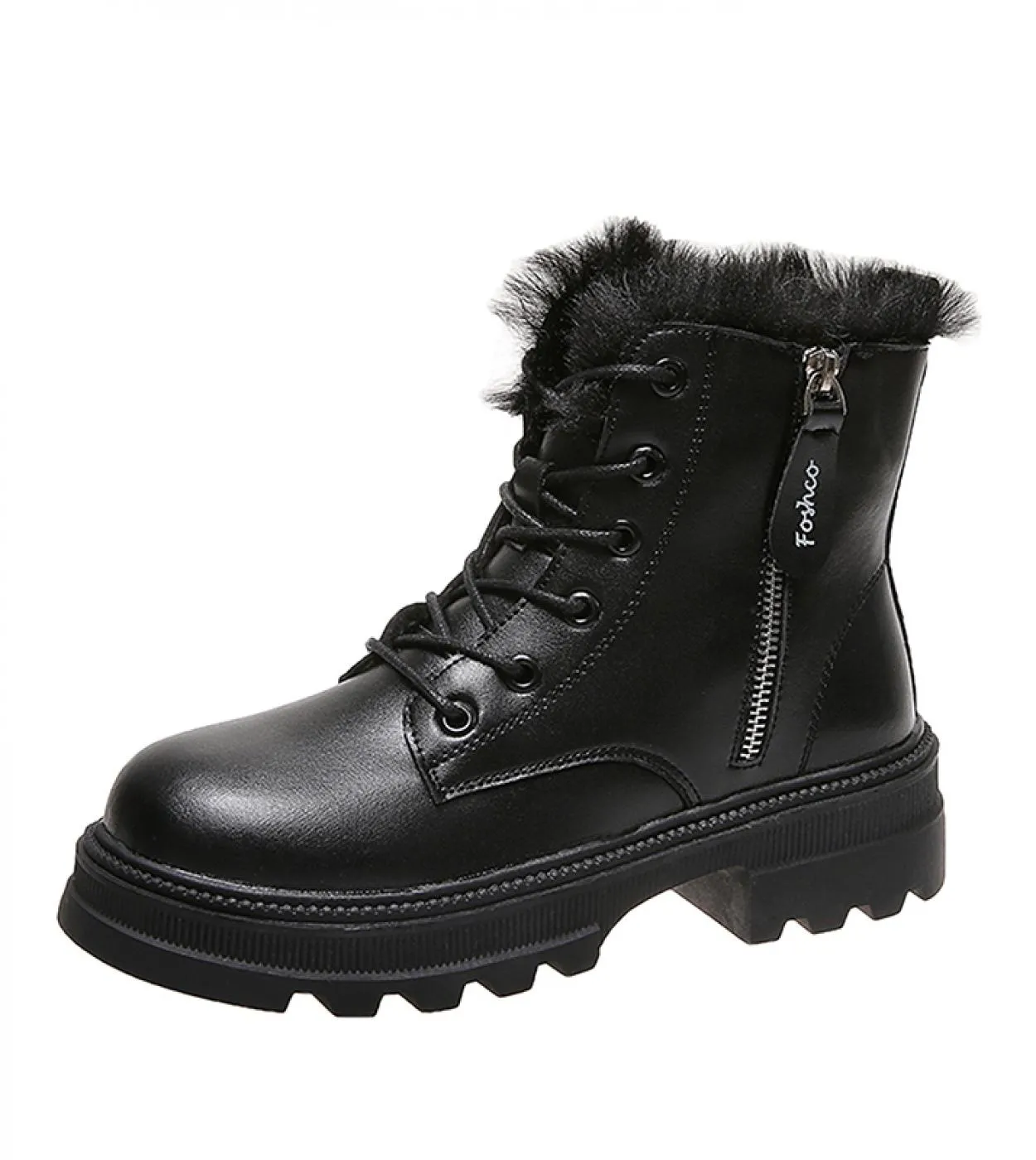 Sneakers stile britannico stivali sportivi stivali con plateau da donna 2022 stivali corti caldi alla caviglia in peluche invern