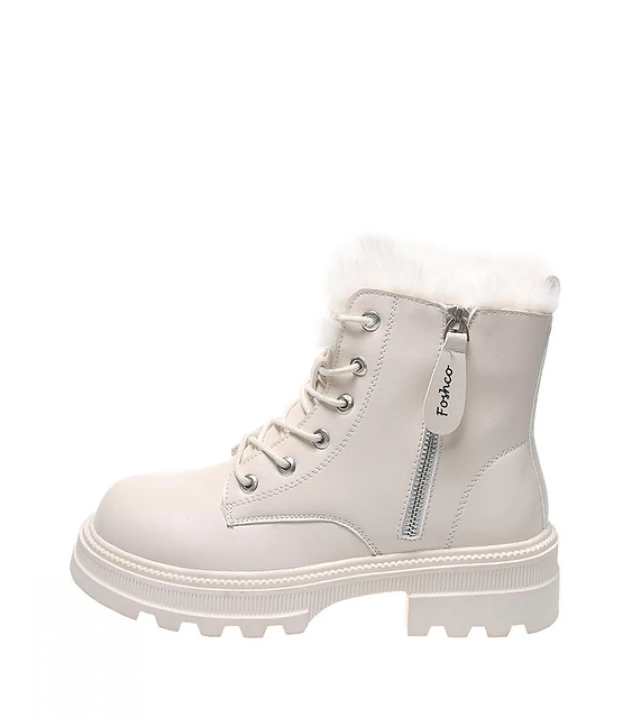 Sneakers stile britannico stivali sportivi stivali con plateau da donna 2022 stivali corti caldi alla caviglia in peluche invern