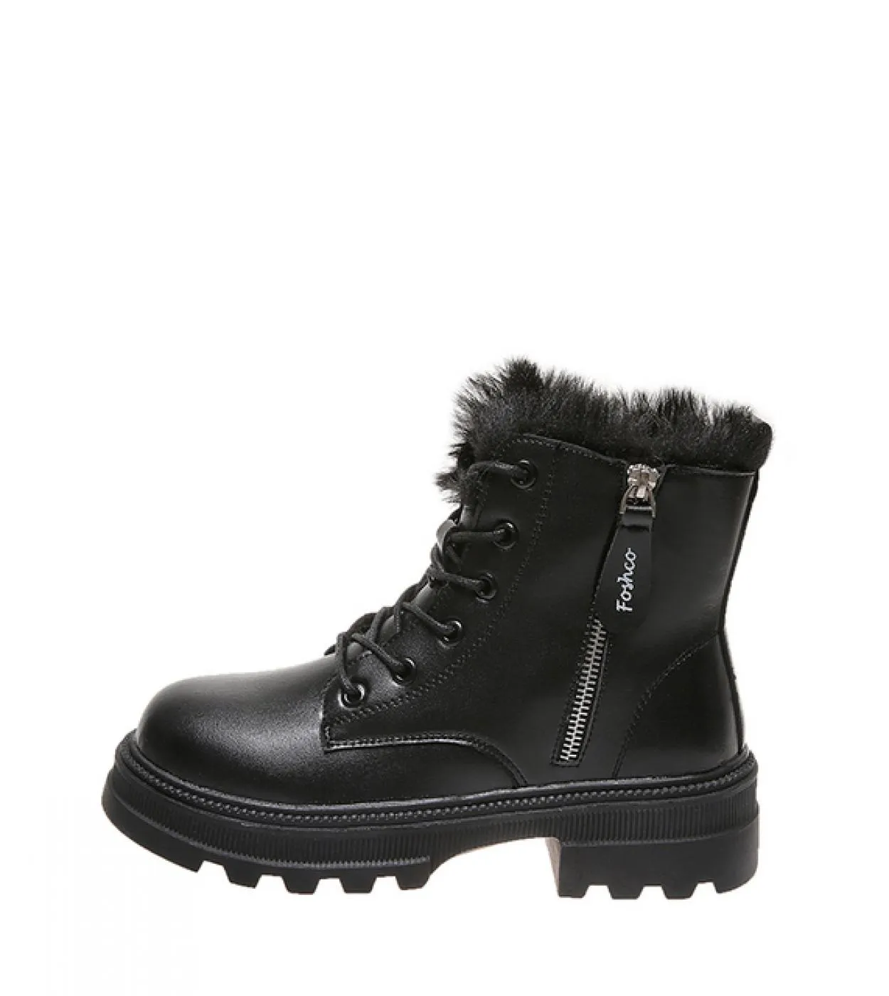Sneakers stile britannico stivali sportivi stivali con plateau da donna 2022 stivali corti caldi alla caviglia in peluche invern