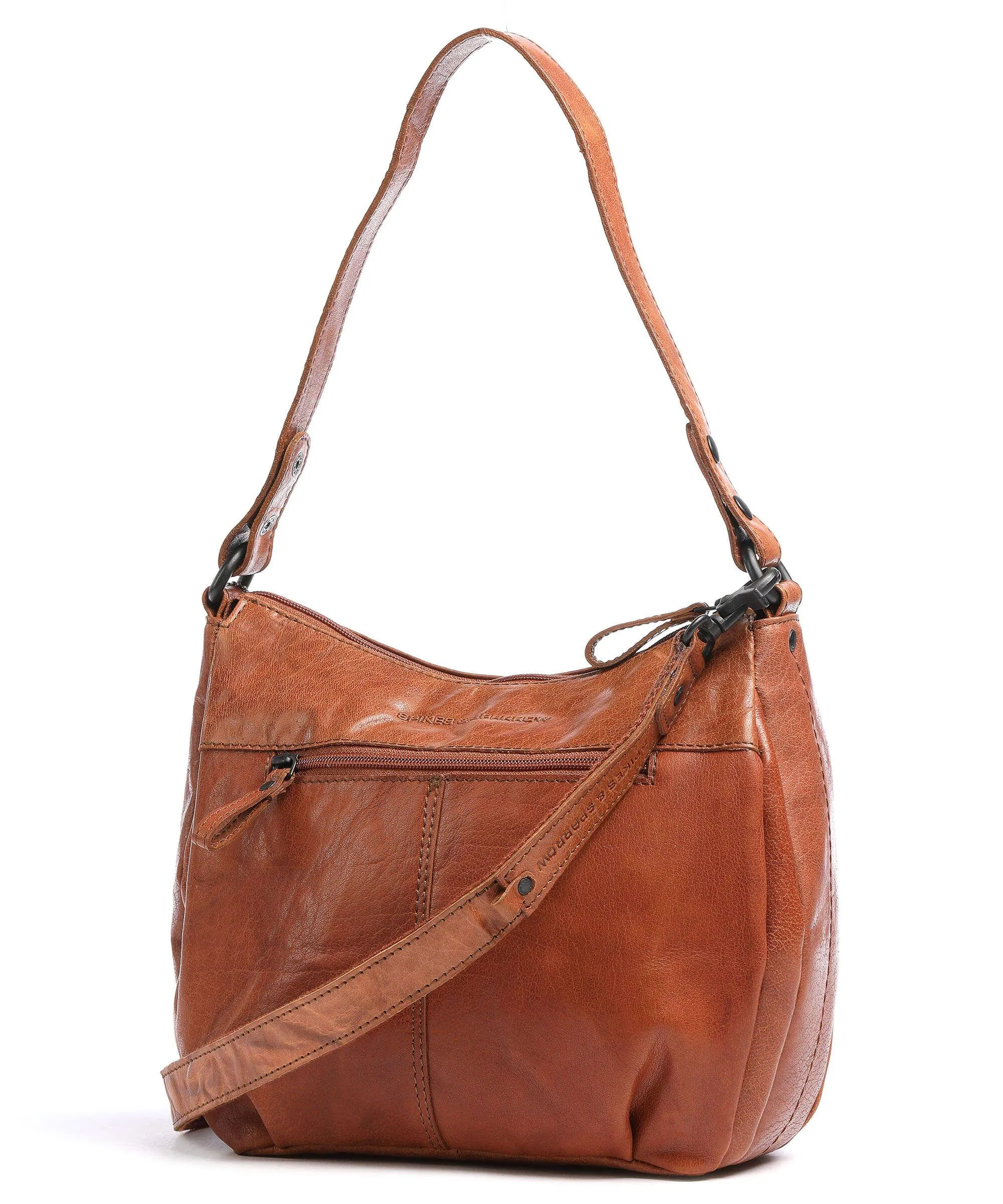  Spikes & Sparrow Bronco Borsa hobo pelle di bufalo cognac  