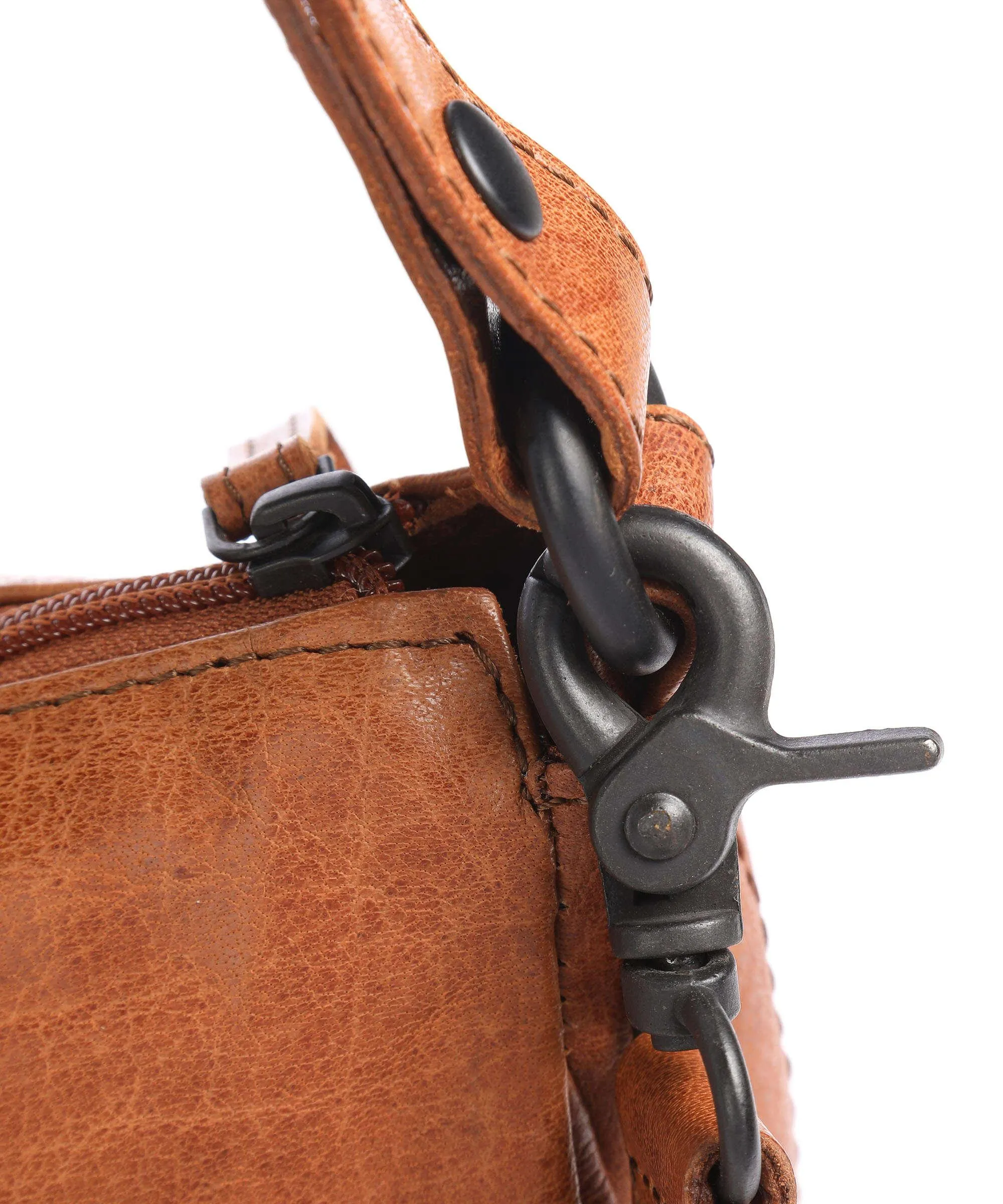  Spikes & Sparrow Bronco Borsa hobo pelle di bufalo cognac  