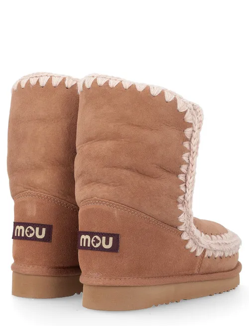 Stivaletto Mou Eskimo 24 in montone double face marrone e rosa