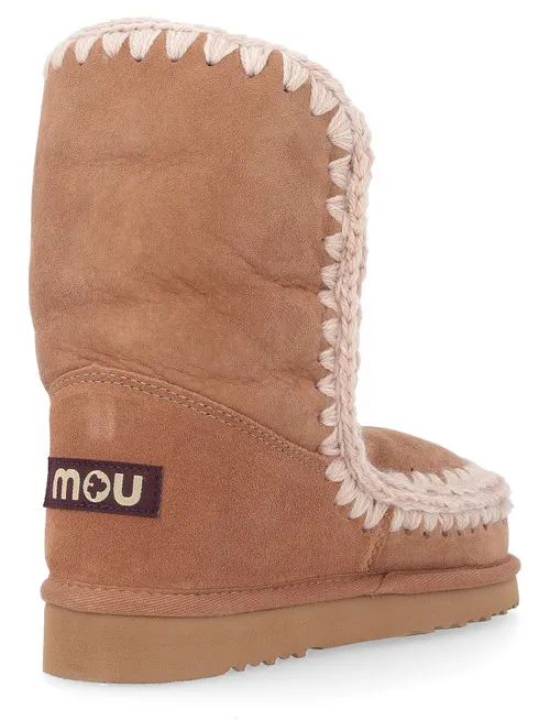 Stivaletto Mou Eskimo 24 in montone double face marrone e rosa