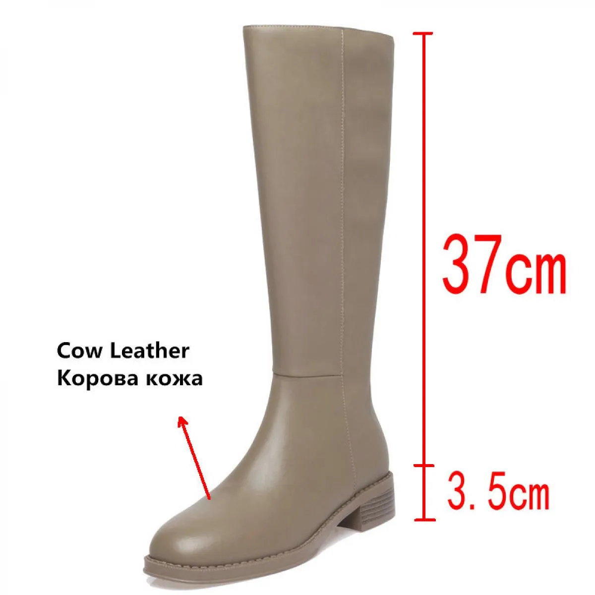 Stivali alti al ginocchio da donna stile punk Stivali da moto casual Scarpe con tacco basso in vera pelle Donna Autunno Inverno