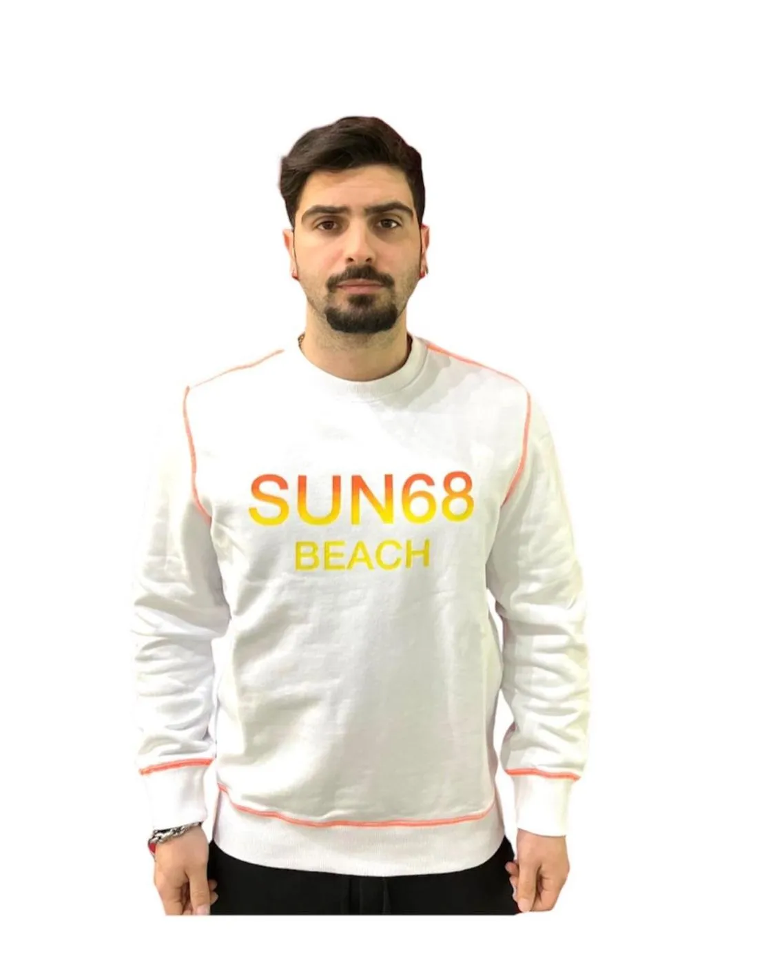 Sun 68  ---------    ------------  maglia round logo on chest cotton fl non definito