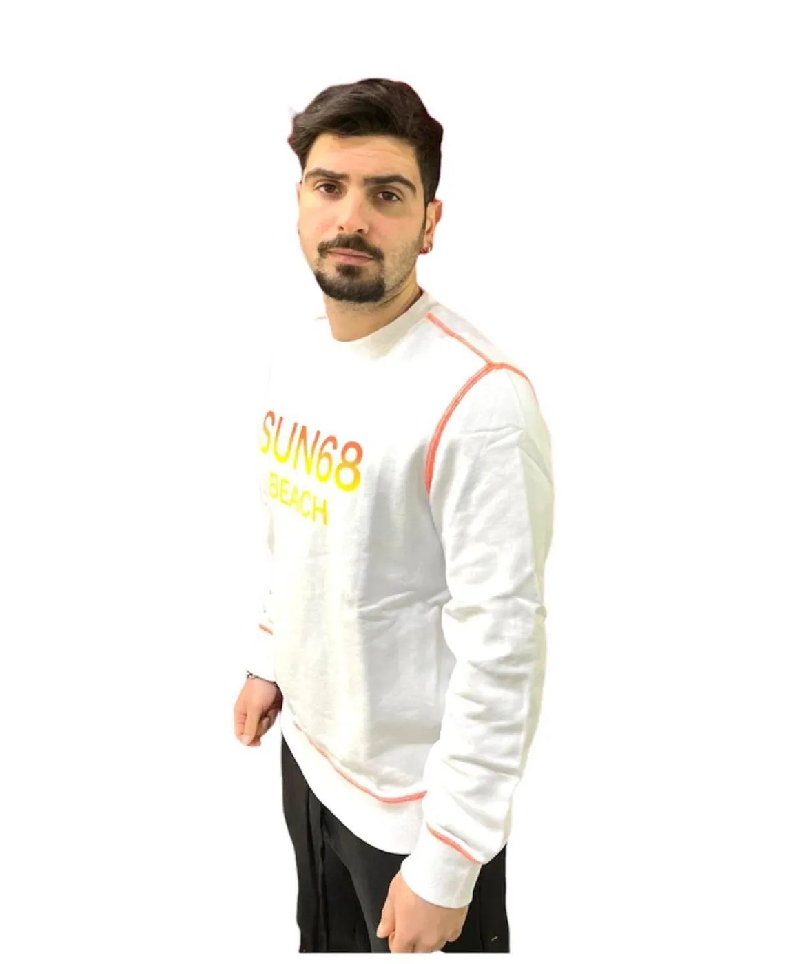 Sun 68  ---------    ------------  maglia round logo on chest cotton fl non definito