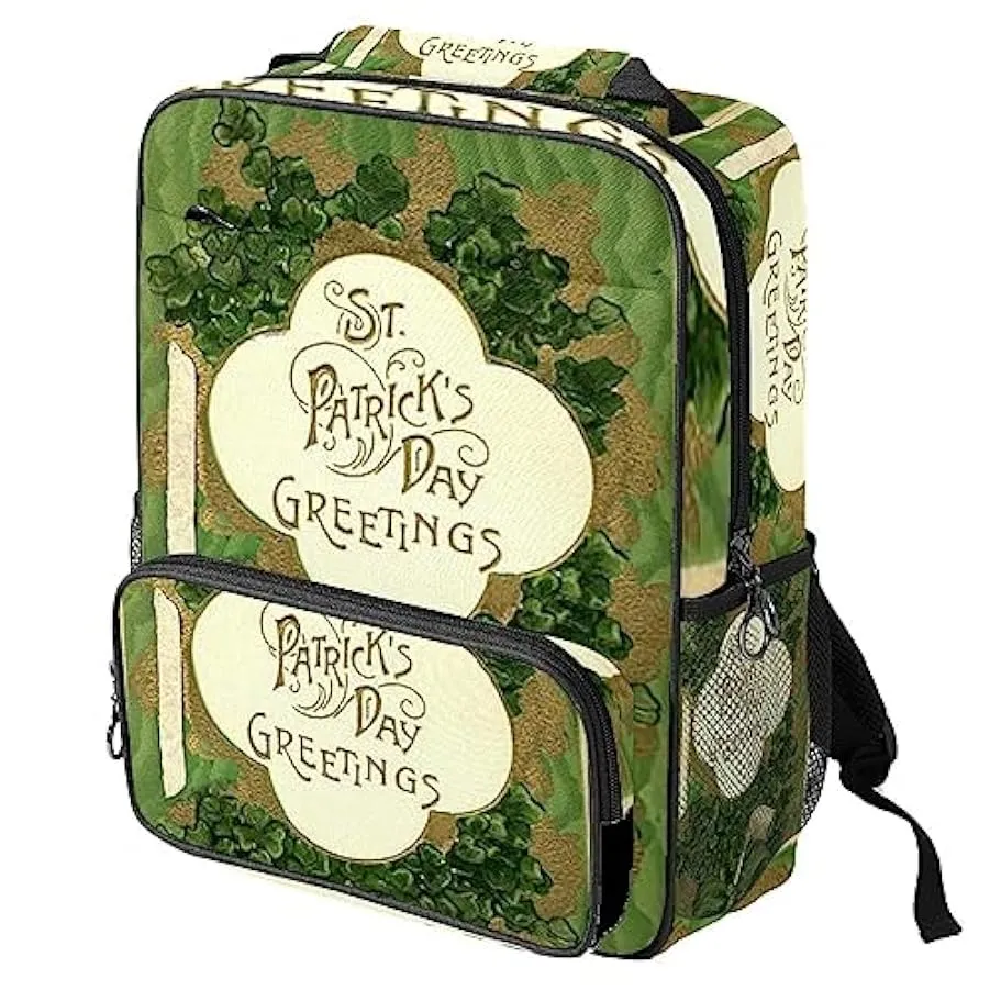 suojapuku Zaino da donna per college,borsa da viaggio zaino classico,felice giorno di stpatricks trifoglio trifoglio fortunato,Z
