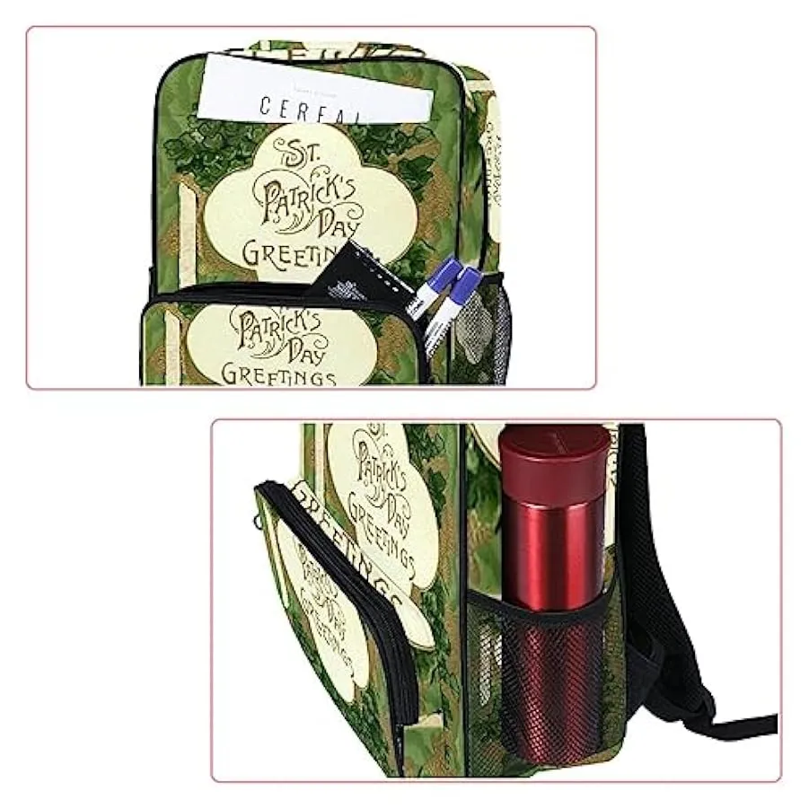 suojapuku Zaino da donna per college,borsa da viaggio zaino classico,felice giorno di stpatricks trifoglio trifoglio fortunato,Z