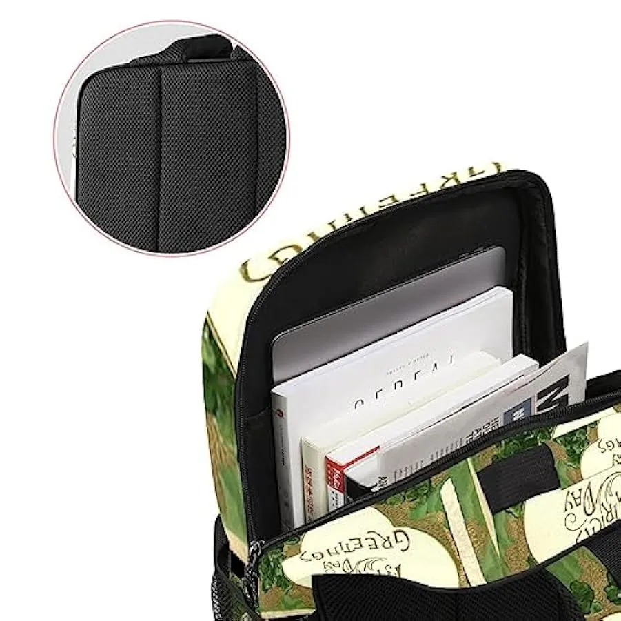 suojapuku Zaino da donna per college,borsa da viaggio zaino classico,felice giorno di stpatricks trifoglio trifoglio fortunato,Z