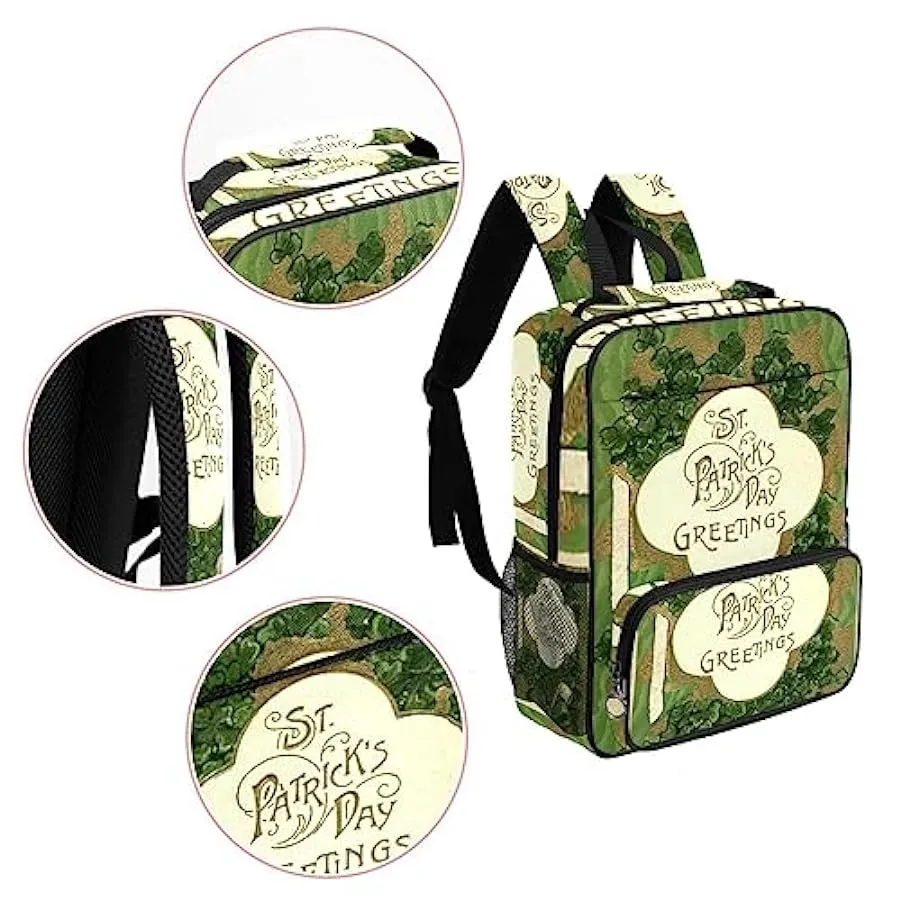 suojapuku Zaino da donna per college,borsa da viaggio zaino classico,felice giorno di stpatricks trifoglio trifoglio fortunato,Z