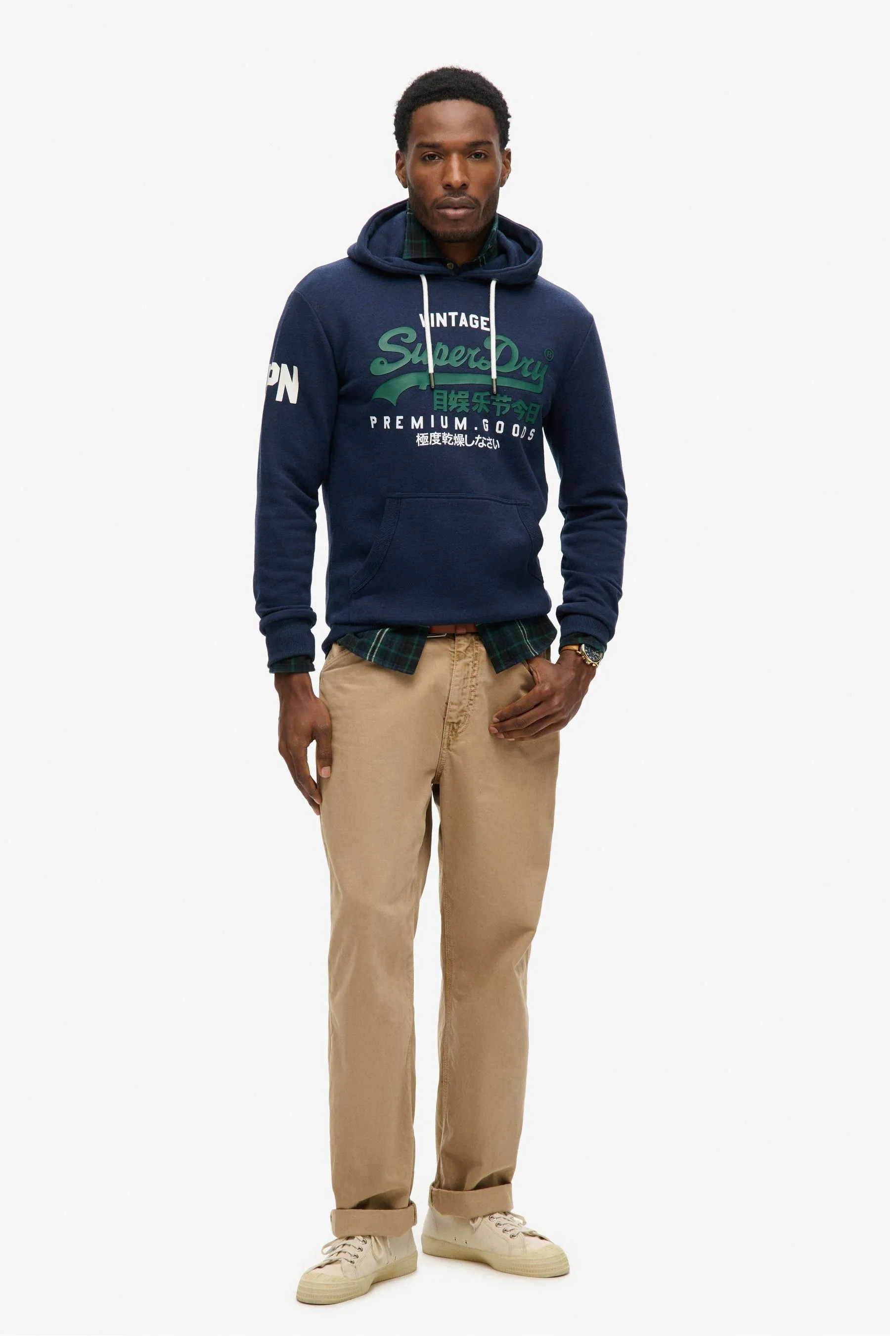 Superdry con cappuccio con logo vintage