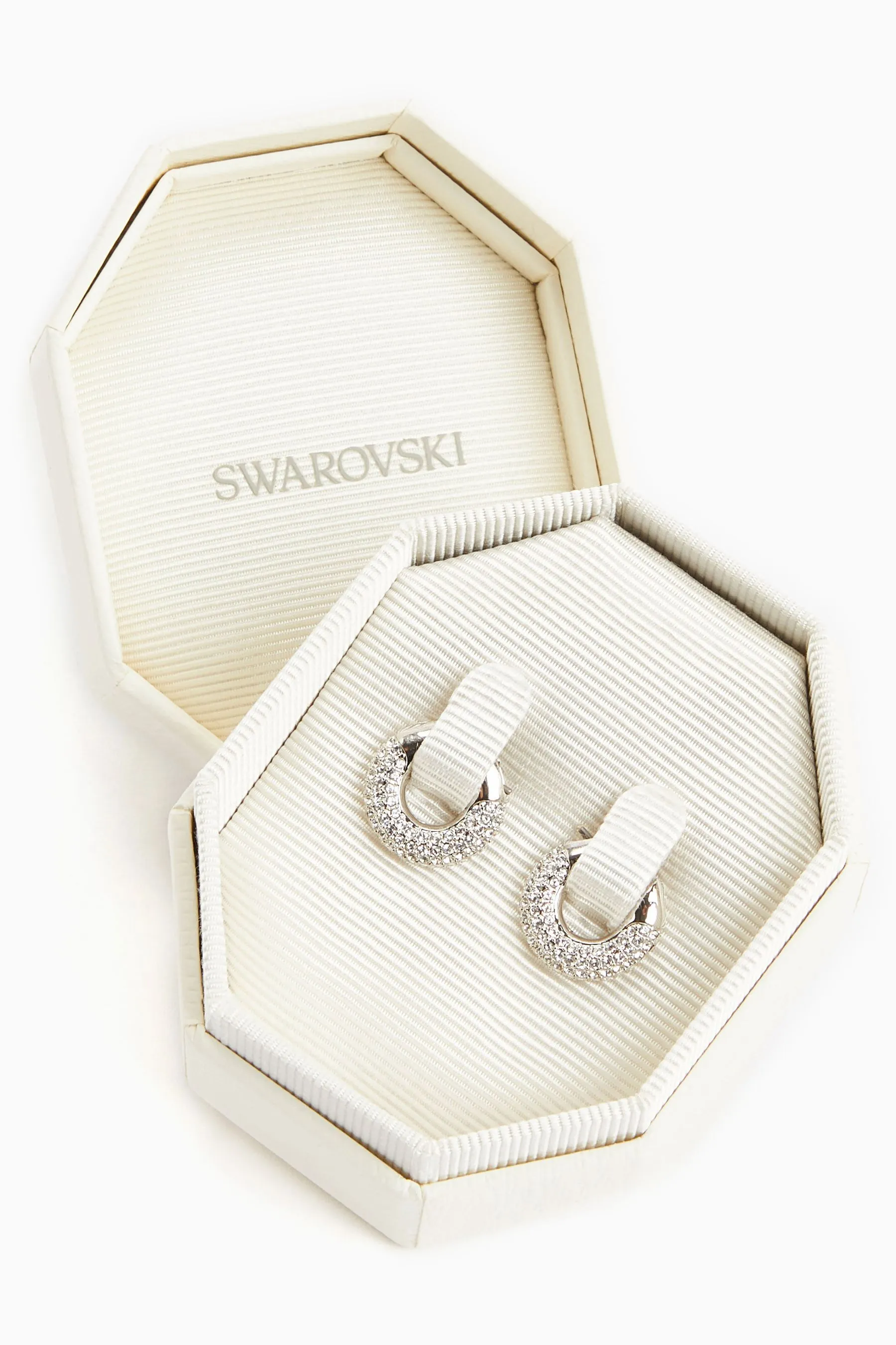 Swarovski - Orecchini a cerchio placcati