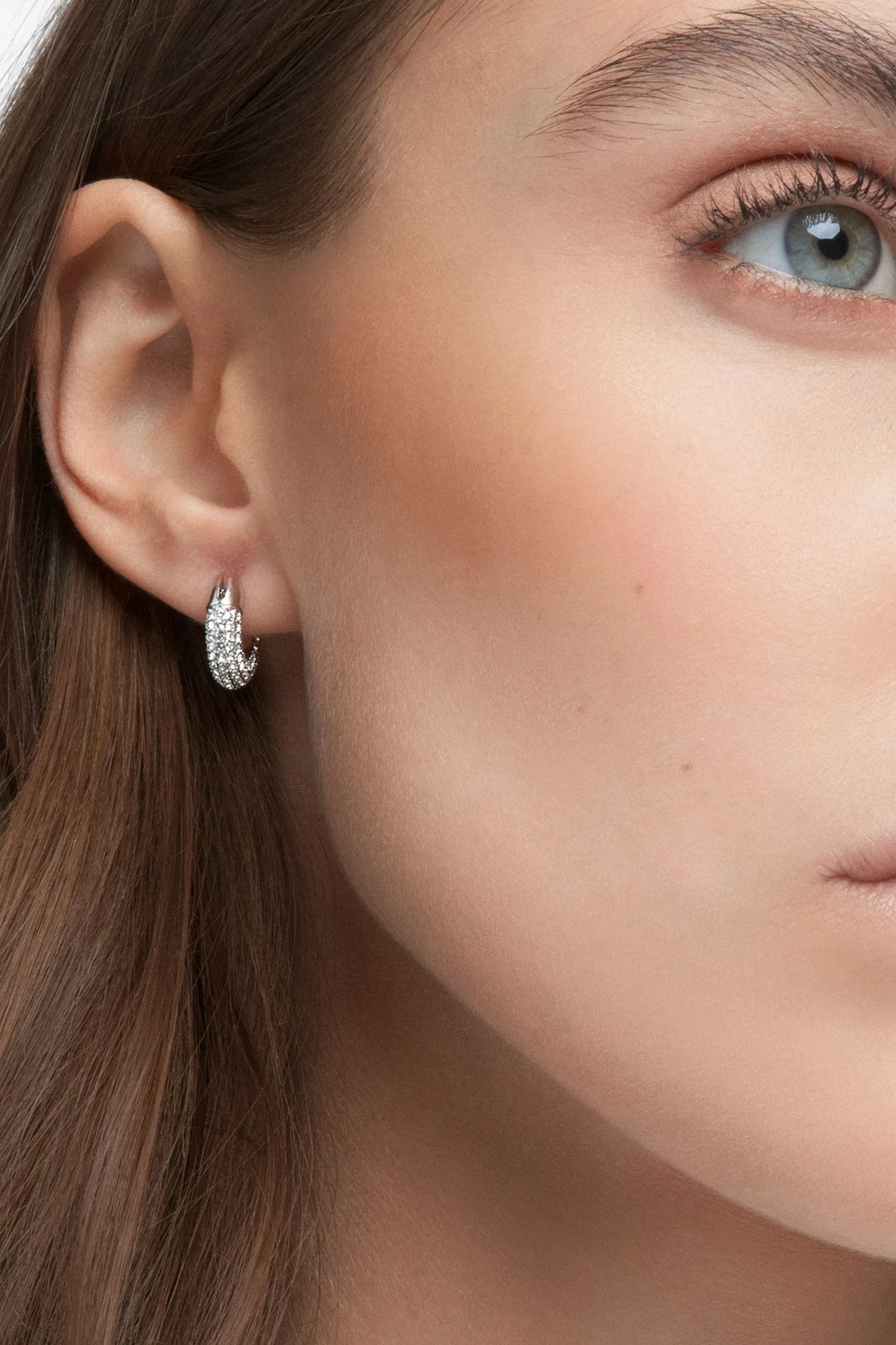 Swarovski - Orecchini a cerchio placcati