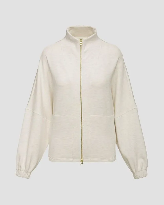 Szara bluza damska Varley Ashbury Zip Through Sweat var01345-im