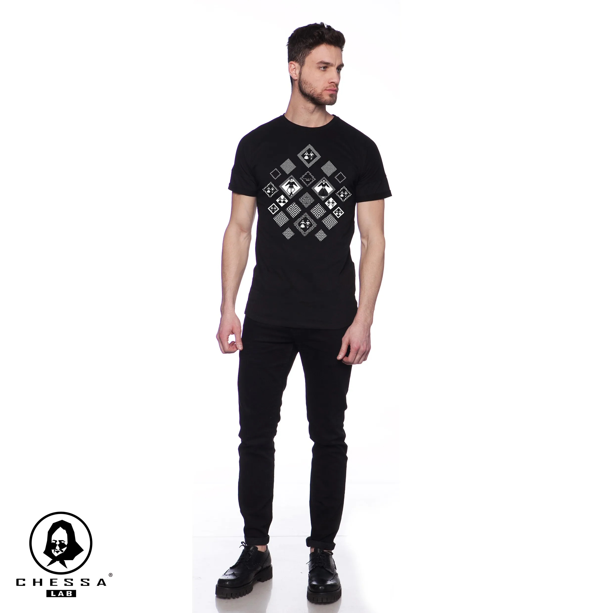 T-SHIRT ARAZZO ROMBI UOMO