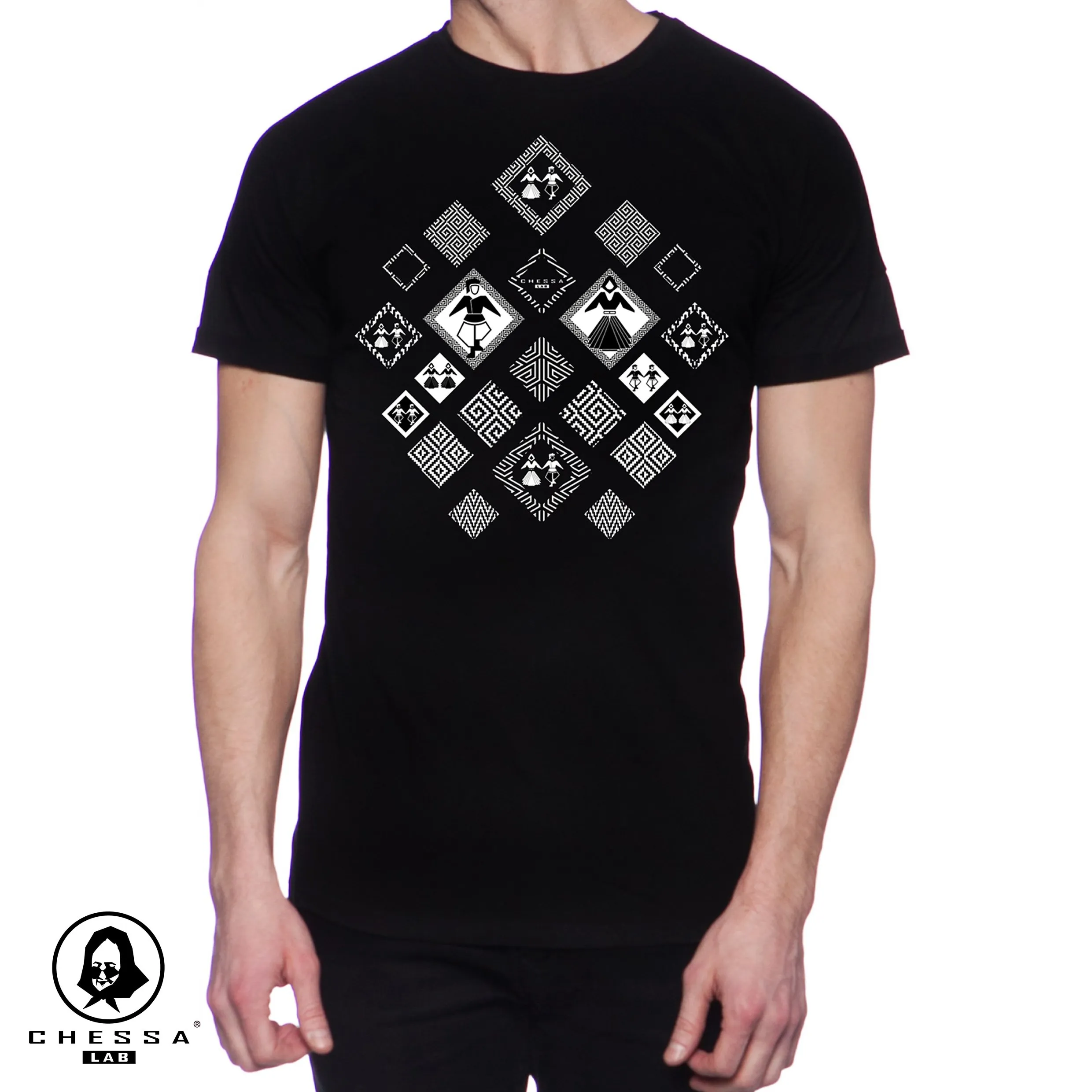 T-SHIRT ARAZZO ROMBI UOMO