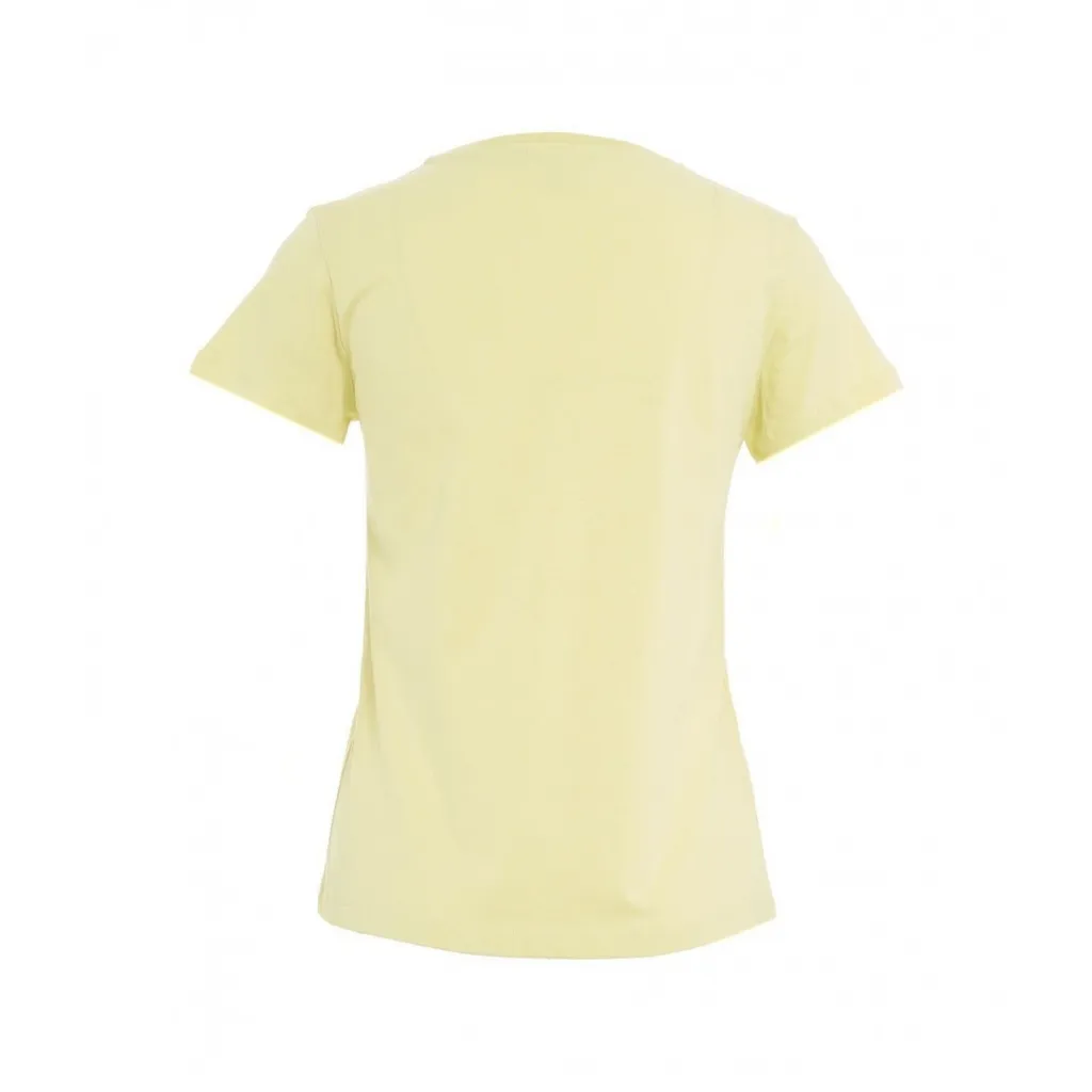 T-shirt con ricamo giallo