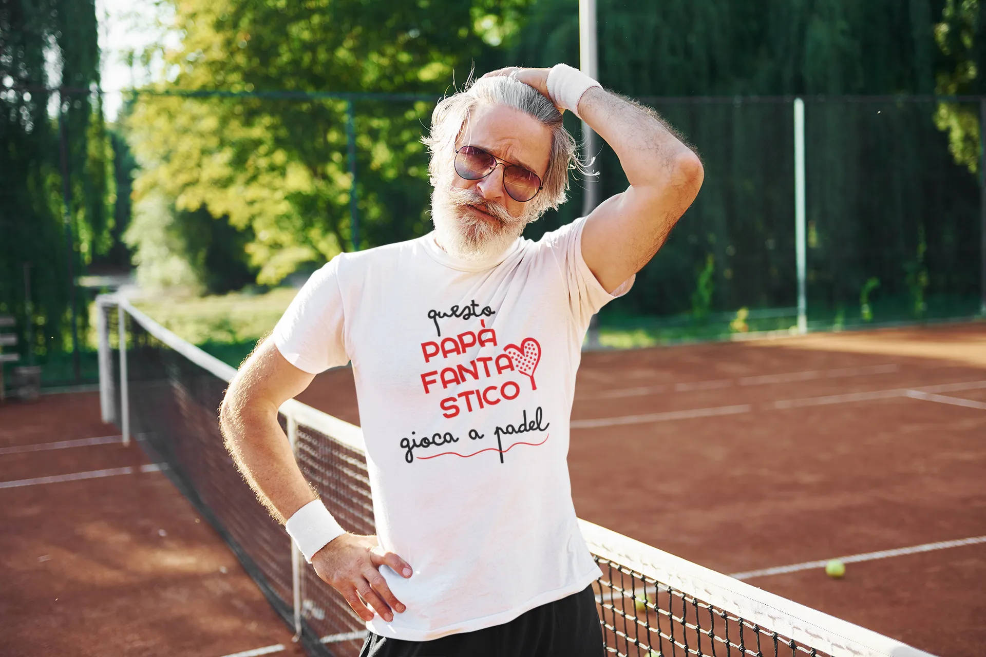 T-Shirt Cotone PAPA' FANTASTICO Padel